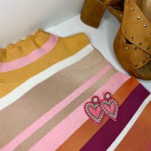 NWOT Ann Taylor Sleeveless Striped Top - Size XS + Gift